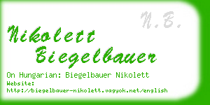nikolett biegelbauer business card